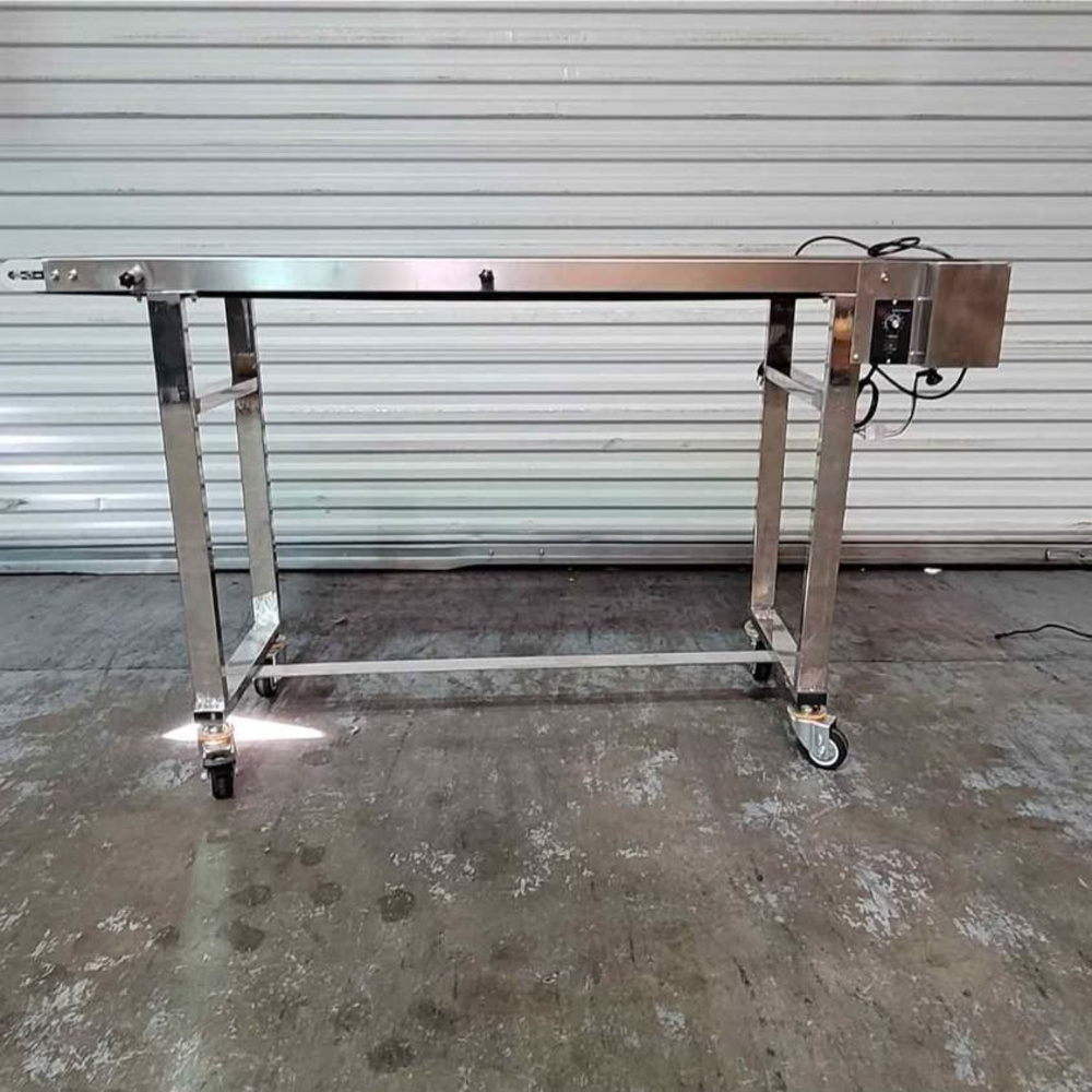 Flat Black Belt Conveyor 57" x 17"